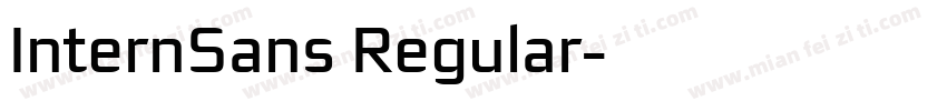 InternSans Regular字体转换